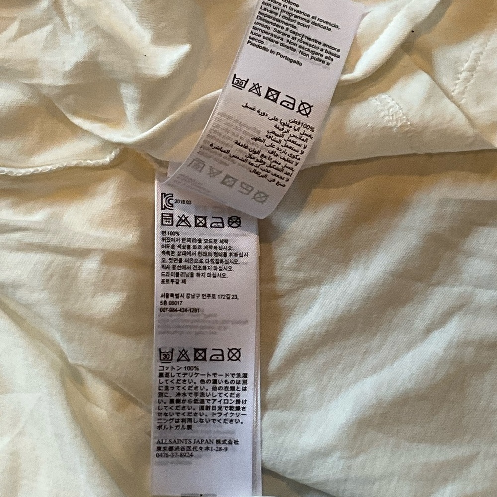 NWT Allsaints Tina White Sleeveless Maxi Dress M - Picture 9 of 9
